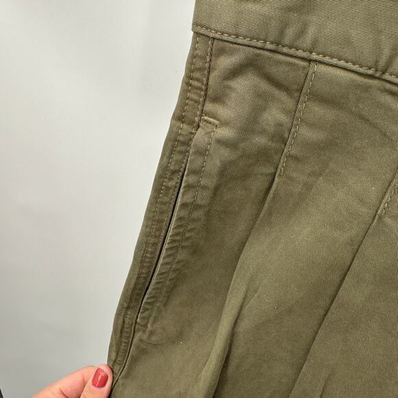 EDWIN NWT Evereve Olive Green Isla Pleated Barrel Leg Trouser Pant // 26 - Picture 12 of 15
